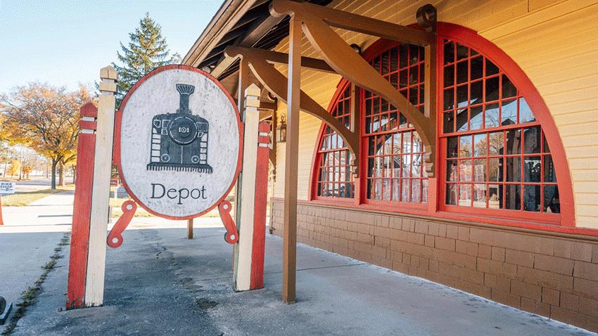Mecosta County Historical Train Depot Building 