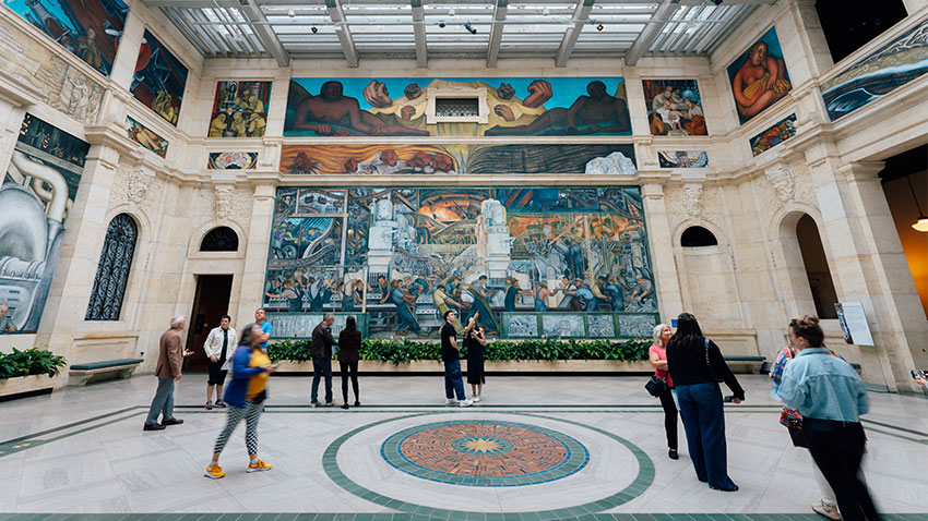 industry mural at the DIA